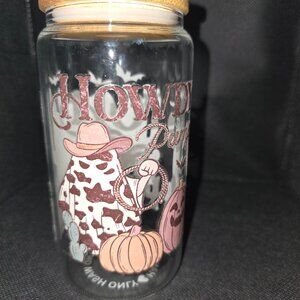 Spooky Western Cowgirl Ghost Fall Tumbler 16oz